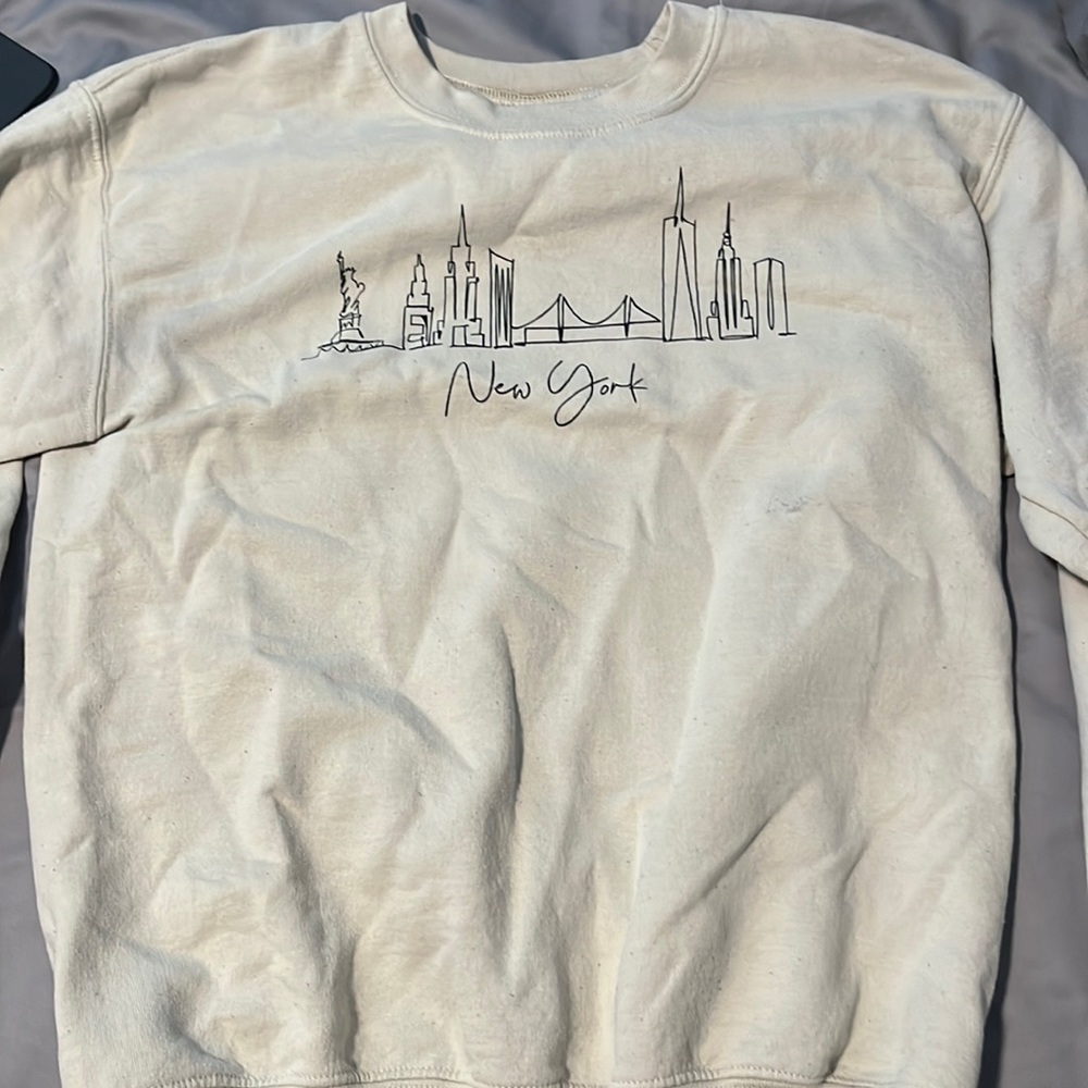 Beige New York Crewneck